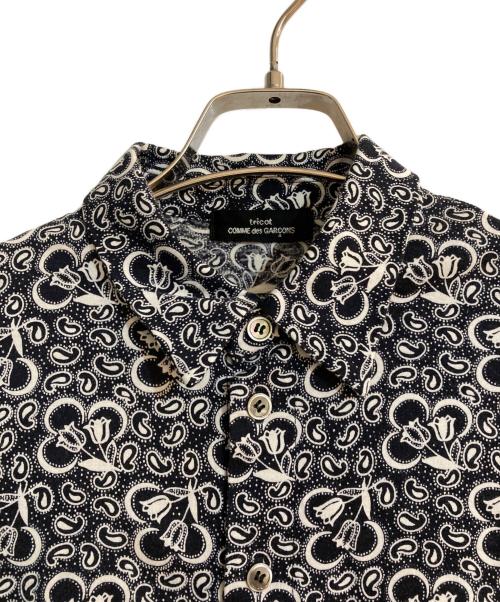 tricot COMME des GARCONS（トリココムデギャルソン）tricot COMME des GARCONS (トリココムデギャルソン) ペイズリー柄丸襟シャツ ネイビー サイズ:不明の古着・服飾アイテム