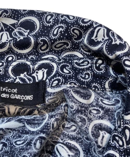 tricot COMME des GARCONS（トリココムデギャルソン）tricot COMME des GARCONS (トリココムデギャルソン) ペイズリー柄丸襟シャツ ネイビー サイズ:不明の古着・服飾アイテム