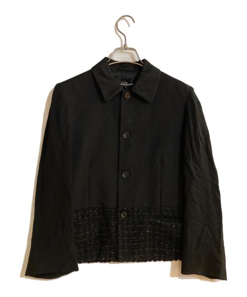 tricot COMME des GARCONS（トリココムデギャルソン）tricot COMME des GARCONS (トリココムデギャルソン) 異素材切替ジャケット ブラック サイズ:Sの古着・服飾アイテム