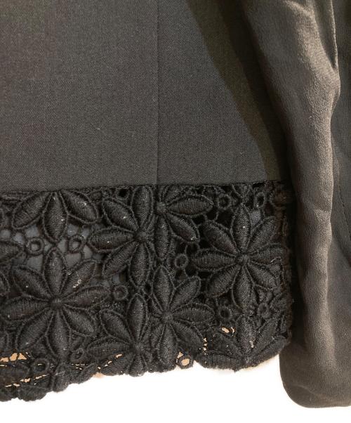 tricot COMME des GARCONS（トリココムデギャルソン）tricot COMME des GARCONS (トリココムデギャルソン) 異素材切替ジャケット ブラック サイズ:Sの古着・服飾アイテム