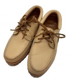 Timberland（ティンバーランド）の古着「オーセンティック スリーアイ(3eye) ラグ ハンドソーン ボートシューズ」｜ベージュ