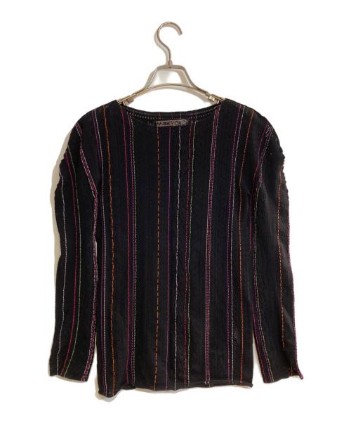 M.&KYOKO（エムアンドキョウコ）M.&KYOKO (エムアンドキョウコ) パワショルレースステッチニット ブラック サイズ:FREEの古着・服飾アイテム