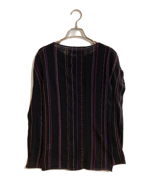 M.&KYOKO（エムアンドキョウコ）M.&KYOKO (エムアンドキョウコ) パワショルレースステッチニット ブラック サイズ:FREEの古着・服飾アイテム