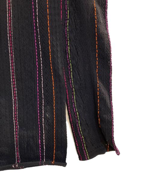 M.&KYOKO（エムアンドキョウコ）M.&KYOKO (エムアンドキョウコ) パワショルレースステッチニット ブラック サイズ:FREEの古着・服飾アイテム