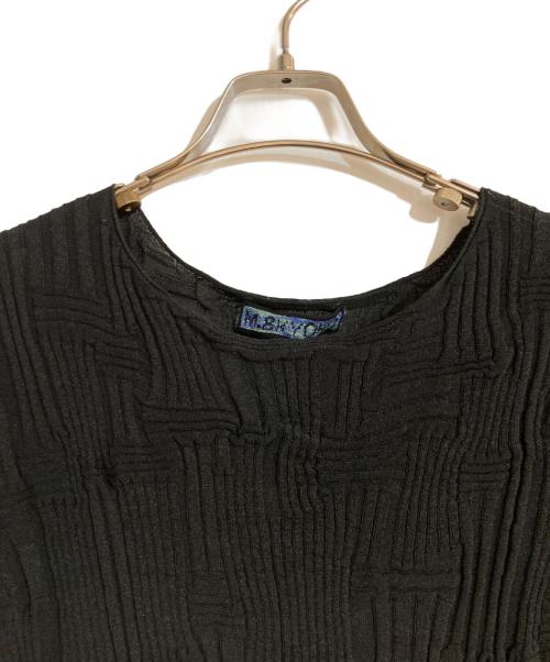 M.&KYOKO（エムアンドキョウコ）M.&KYOKO (エムアンドキョウコ) コラージュフレンチスリーブニット ブラック サイズ:FREEの古着・服飾アイテム