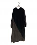 FUGA FUGAフーガフーガ）の古着「ドッキンニットワンピース」｜ブラック