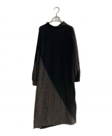 FUGA FUGA（フーガフーガ）の古着「ドッキンニットワンピース」｜ブラック