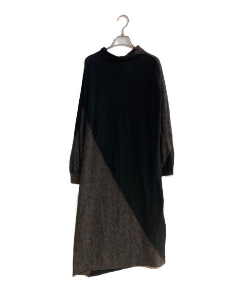 FUGA FUGA（フーガフーガ）FUGA FUGA (フーガフーガ) ドッキンニットワンピース ブラック サイズ:FREEの古着・服飾アイテム