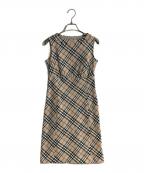 BURBERRY BLUE LABELバーバリー ブルー レーベル）の古着「ノヴァチェックタイトワンピース」｜ベージュ