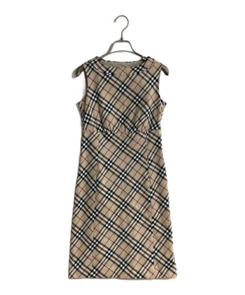 BURBERRY BLUE LABEL（バーバリー ブルー レーベル）BURBERRY BLUE LABEL (バーバリー ブルー レーベル) ノヴァチェックタイトワンピース ベージュ サイズ:36の古着・服飾アイテム