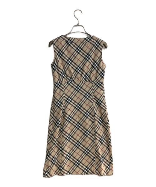 BURBERRY BLUE LABEL（バーバリー ブルー レーベル）BURBERRY BLUE LABEL (バーバリー ブルー レーベル) ノヴァチェックタイトワンピース ベージュ サイズ:36の古着・服飾アイテム