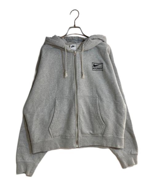 NIKE（ナイキ）NIKE (ナイキ) stussy (ステューシー) FLEECE ZIP HOODIE グレー サイズ:Mの古着・服飾アイテム