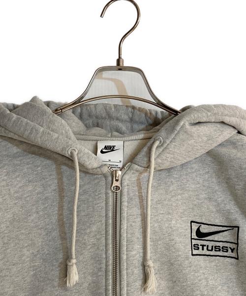 NIKE（ナイキ）NIKE (ナイキ) stussy (ステューシー) FLEECE ZIP HOODIE グレー サイズ:Mの古着・服飾アイテム