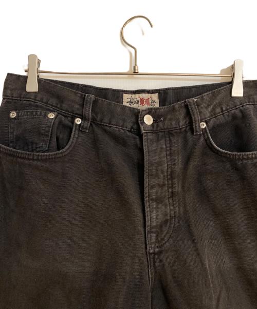 stussy（ステューシー）stussy (ステューシー) WASHED CANVAS BIG OL JEANS ブラック サイズ:W30の古着・服飾アイテム