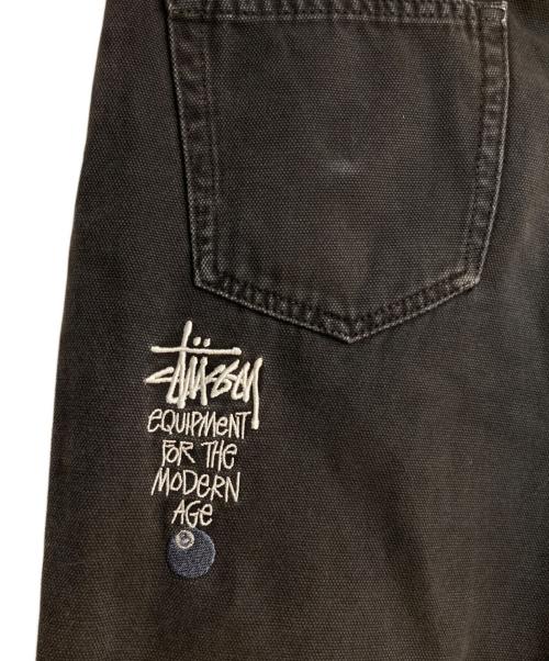 stussy（ステューシー）stussy (ステューシー) WASHED CANVAS BIG OL JEANS ブラック サイズ:W30の古着・服飾アイテム