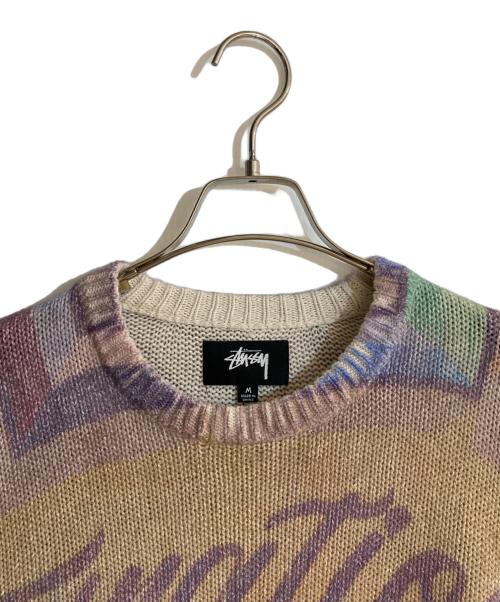 stussy（ステューシー）stussy (ステューシー) Alfonso Sweater/アルフォンソセーター ベージュ サイズ:Mの古着・服飾アイテム
