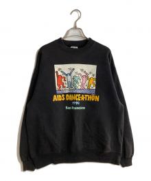 Hanes（ヘインズ）の古着「AIDS DANCE-A-THONプリントスウェット」｜ブラック