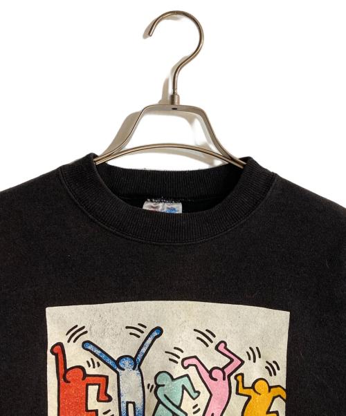 Hanes（ヘインズ）Hanes (ヘインズ) AIDS DANCE-A-THONプリントスウェット ブラック サイズ:Ｌの古着・服飾アイテム