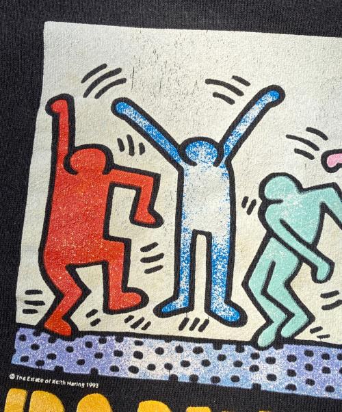 Hanes（ヘインズ）Hanes (ヘインズ) AIDS DANCE-A-THONプリントスウェット ブラック サイズ:Ｌの古着・服飾アイテム