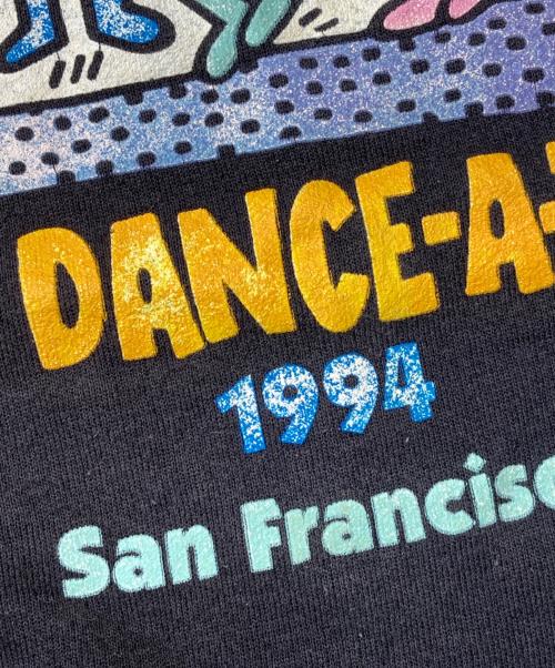 Hanes（ヘインズ）Hanes (ヘインズ) AIDS DANCE-A-THONプリントスウェット ブラック サイズ:Ｌの古着・服飾アイテム