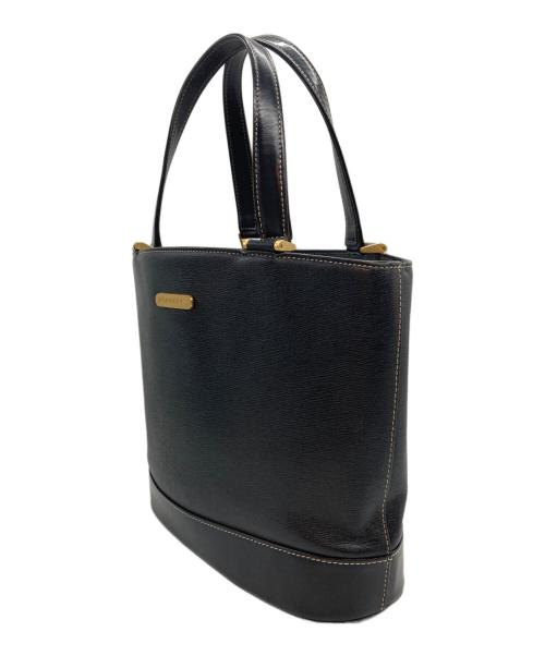 BURBERRY（バーバリー）BURBERRY (バーバリー) ノバチェックライニングレザートートバッグ ブラックの古着・服飾アイテム