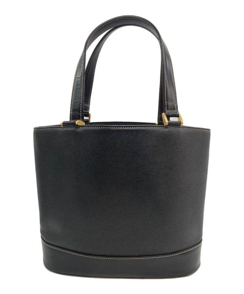 BURBERRY（バーバリー）BURBERRY (バーバリー) ノバチェックライニングレザートートバッグ ブラックの古着・服飾アイテム