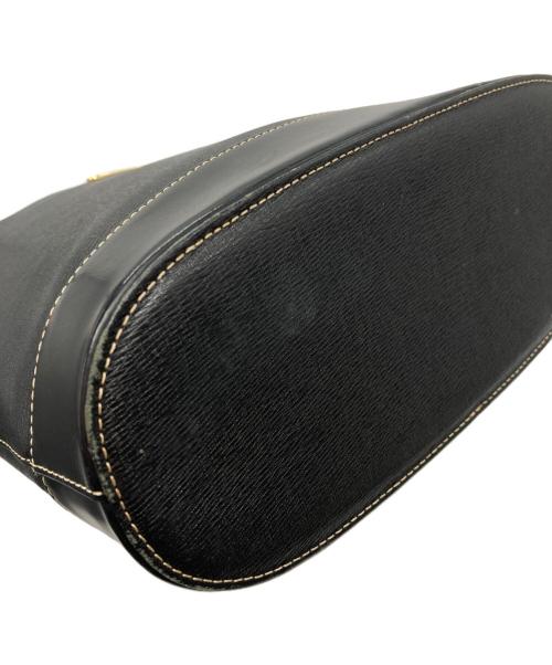 BURBERRY（バーバリー）BURBERRY (バーバリー) ノバチェックライニングレザートートバッグ ブラックの古着・服飾アイテム