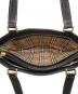 中古・古着 BURBERRY (バーバリー) ノバチェックライニングレザートートバッグ ブラック：10000円