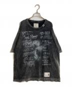Maison MIHARA YASUHIROメゾン ミハラ ヤスヒロ）の古着「BLEACHED TEE BLK ダメージ加工半袖Tシャツ」｜ブラック