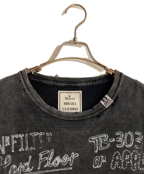 Maison MIHARA YASUHIRO（メゾン ミハラ ヤスヒロ）Maison MIHARA YASUHIRO (メゾン ミハラ ヤスヒロ) BLEACHED TEE BLK ダメージ加工半袖Tシャツ ブラック サイズ:46の古着・服飾アイテム