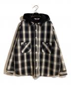 SAINT MICHAELセントマイケル）の古着「SHIRT PARKA / CHECK」｜ブラック
