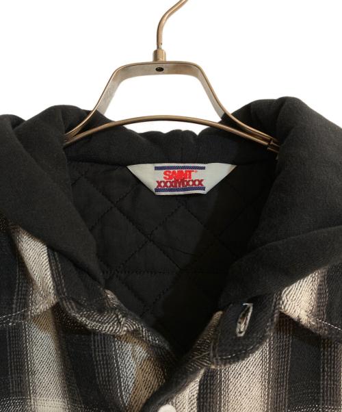 SAINT MICHAEL（セントマイケル）SAINT MICHAEL (セントマイケル) SHIRT PARKA / CHECK ブラック サイズ:Ｌの古着・服飾アイテム