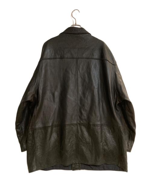 POLO RALPH LAUREN（ポロ・ラルフローレン）POLO RALPH LAUREN (ポロ・ラルフローレン) レザーカーコート ブラック サイズ:XLの古着・服飾アイテム