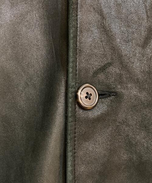 POLO RALPH LAUREN（ポロ・ラルフローレン）POLO RALPH LAUREN (ポロ・ラルフローレン) レザーカーコート ブラック サイズ:XLの古着・服飾アイテム