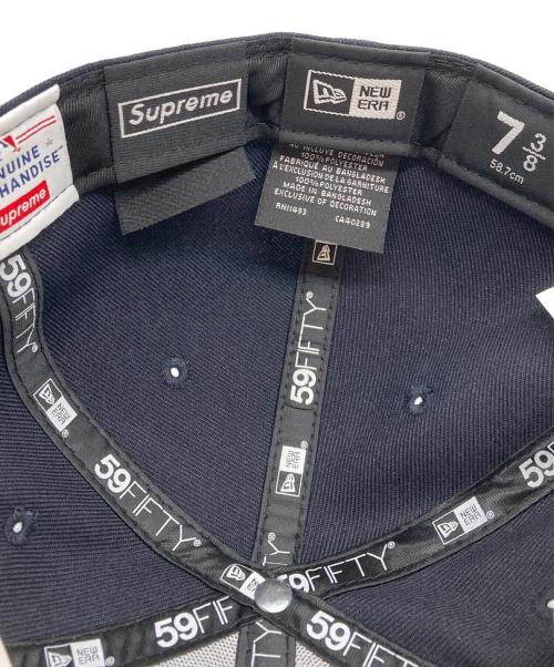 New Era（ニューエラ）New Era (ニューエラ) SUPREME (シュプリーム) MLB Teams Box Logo CAP ネイビー サイズ:58.7㎝の古着・服飾アイテム