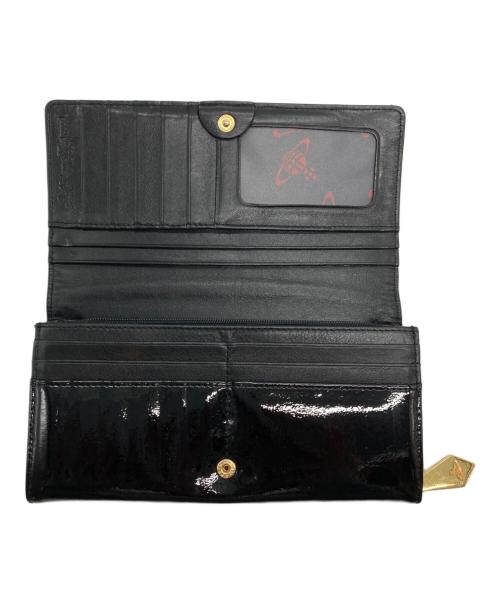 Vivienne Westwood（ヴィヴィアンウエストウッド）Vivienne Westwood (ヴィヴィアンウエストウッド) パテントリボンデザイン長財布の古着・服飾アイテム