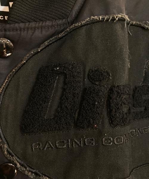 DIESEL（ディーゼル）DIESEL (ディーゼル) J-BULC－PATCH JACKET ワッペンナイロンスタジャン ブラック サイズ:Ｌの古着・服飾アイテム