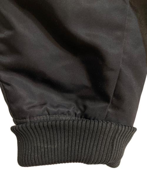 DIESEL（ディーゼル）DIESEL (ディーゼル) J-BULC－PATCH JACKET ワッペンナイロンスタジャン ブラック サイズ:Ｌの古着・服飾アイテム