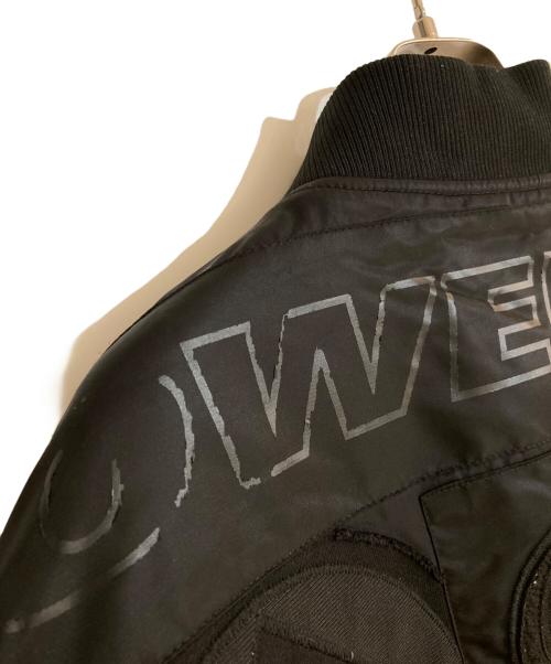 DIESEL（ディーゼル）DIESEL (ディーゼル) J-BULC－PATCH JACKET ワッペンナイロンスタジャン ブラック サイズ:Ｌの古着・服飾アイテム