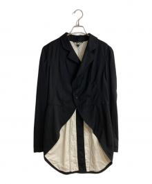 BLACK COMME des GARCONS（ブラックコムデギャルソン）の古着「12AW 燕尾ギャバジャケット」｜ブラック