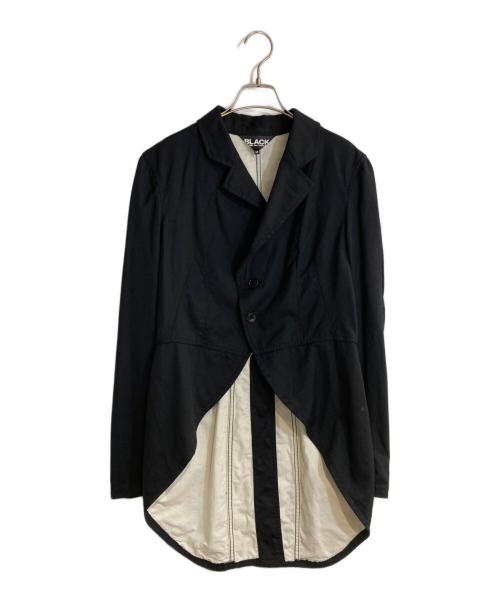 BLACK COMME des GARCONS（ブラックコムデギャルソン）BLACK COMME des GARCONS (ブラックコムデギャルソン) 12AW 燕尾ギャバジャケット ブラック サイズ:Mの古着・服飾アイテム