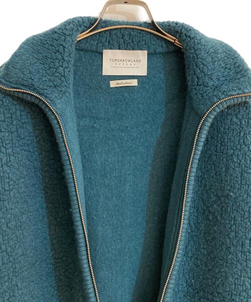 TOMORROW LAND tricot（トゥモローランド トリコ）TOMORROW LAND tricot (トゥモローランド トリコ) ウールカシミヤ パイルニット ジップアップブルゾン グリーン サイズ:Mの古着・服飾アイテム