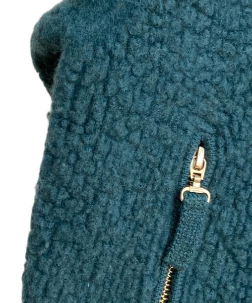 TOMORROW LAND tricot（トゥモローランド トリコ）TOMORROW LAND tricot (トゥモローランド トリコ) ウールカシミヤ パイルニット ジップアップブルゾン グリーン サイズ:Mの古着・服飾アイテム