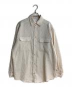 SUESADAスエサダ）の古着「カットジャカードシャツ」｜ベージュ