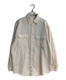 SUESADA（スエサダ）の古着「カットジャカードシャツ」｜ベージュ