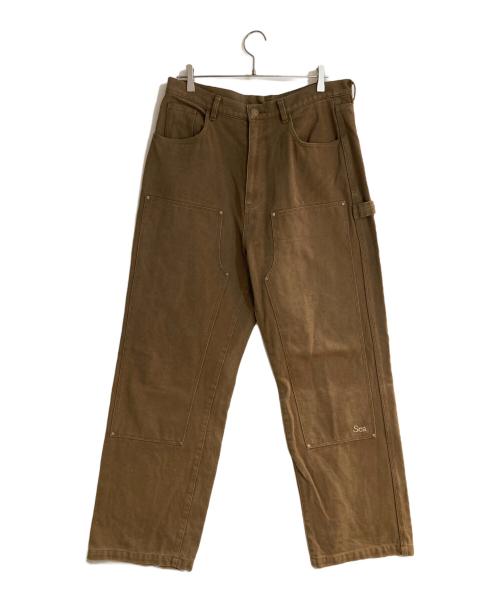 WIND AND SEA（ウィンダンシー）WIND AND SEA (ウィンダンシー) DUCK CANVAS D.KNEE PAINTER PT/ダックキャンバス ブラウン サイズ:XLの古着・服飾アイテム