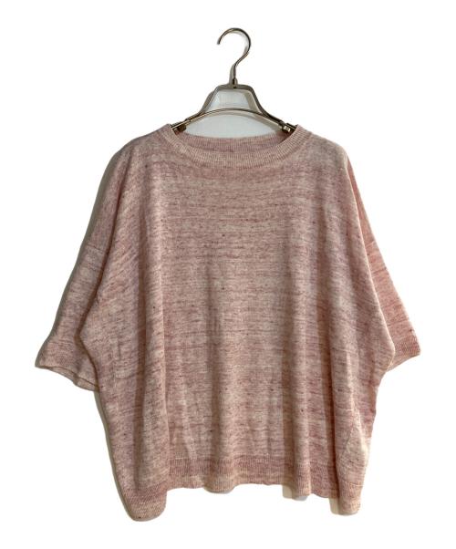 ARTS&SCIENCE（アーツアンドサイエンス）ARTS&SCIENCE (アーツアンドサイエンス) 25SS 半袖リネンワイドニット ピンク サイズ:1の古着・服飾アイテム