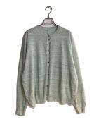 ARTS&SCIENCEアーツアンドサイエンス）の古着「25SS クルーネックリネンカーディガン」｜グリーン