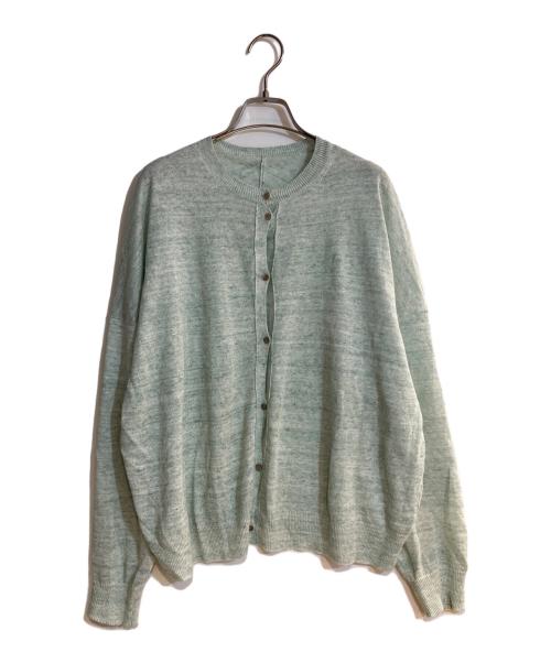 ARTS&SCIENCE（アーツアンドサイエンス）ARTS&SCIENCE (アーツアンドサイエンス) 25SS クルーネックリネンカーディガン グリーン サイズ:1の古着・服飾アイテム