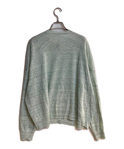 ARTS&SCIENCE（アーツアンドサイエンス）ARTS&SCIENCE (アーツアンドサイエンス) 25SS クルーネックリネンカーディガン グリーン サイズ:1の古着・服飾アイテム